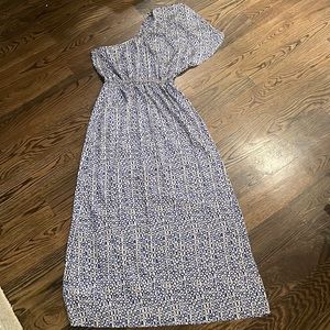 One-shoulder print maxi dress by Collective Concepts, size M